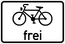 Radfahrer frei